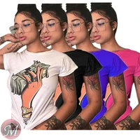 

9040499 fashion white letter printed women t shirt