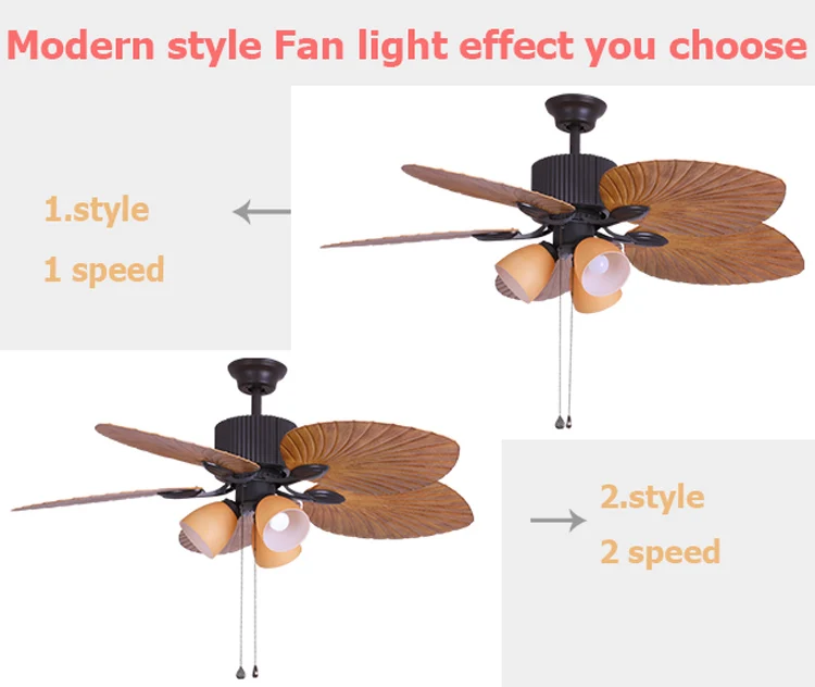 European Style Leaf Blade Living Room Restaurant Three Light Color Decorative Ac Ceiling Fan With Remote Control Buy Decorative Lighting Ceiling