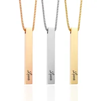 

Custom Personalized pendant Vertical Bar Necklace Friendship Jewelry Graduation Gift Mothers Day Gift Name charm Necklace