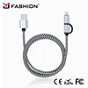 Yj FASHION Micro USB and Type C Cable USB 2 in 1 Charging Cord for New MacBook Google Pixel XL Samsung Micro and Type C
