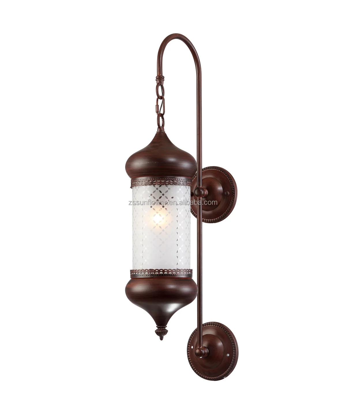 Arabic style antique brown interior wall bracket light fitting