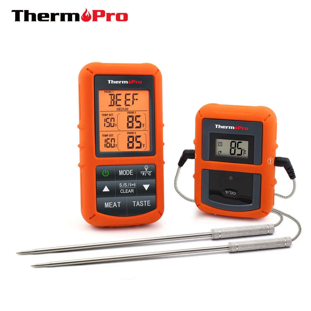 

ThermoPro TP-20S Wireless Remote Digital Cooking Food Meat Thermometer with Dual Probe for Smoker Grill BBQ Thermometer