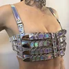 B5085 Maverick Alloy Net Grid Hollow Harness Vest Sexy Swimsuit Bikini Bra Chain Fashion Body Jewelry