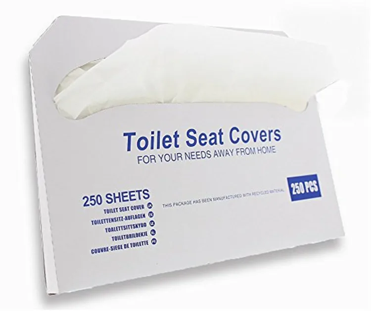 250 Sheets/pack 1/2 Toilet Seat Cover Disposable Commercial Toilet Seat