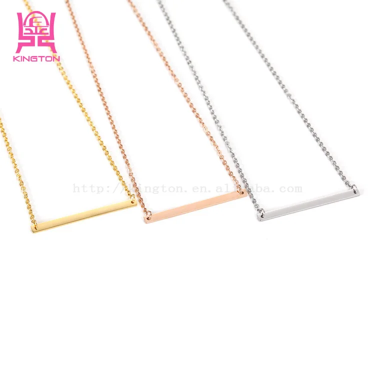 

2019 woman metal bar necklace 316l stainless steel jewelry on sale