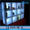 DIY led color changing illuminated wine display cabinet bar cube wall shelf