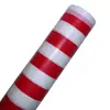 Red and white stripes disposable plastic dining table cover/PE tablecloth table linen for party,wedding outdoor