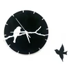 DIY Simple Creative Home Decor Mute Quartz Clock Chinese Style Little Bird Art Craft Fashion Creative Wall Clock