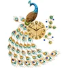Quality Guarantee Crystal Clock Gift Metal Iron Wall Clock Birds Peacock Manufacturers