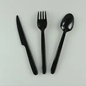 Image of Compostable PLA Cutlery Kits,PS fork,spoon and knife customised utensil box