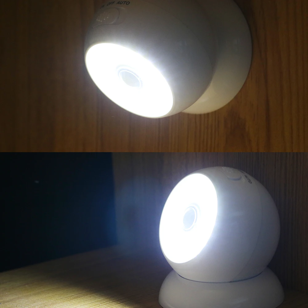 Wholesale 360 Degree Rotating LED PIR Night light Auto Sensor Smart Lighting Control lamp details