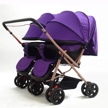 double baby stroller with car seat