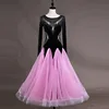 High-Grade Flash Drill Ballroom Dance Dresses Women Long Sleeve European Yarn Ballroom Waltz Competition Dancing Dresses DL2048