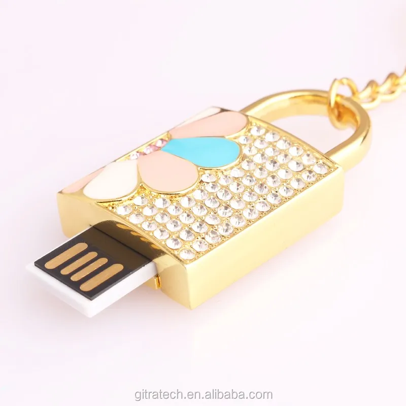 

Gift Lock Shape Jewelry USB Flash Drive Usb Stick 2GB 4GB 8GB