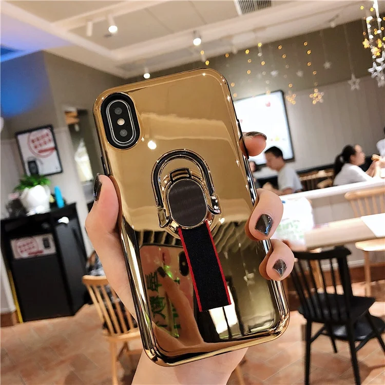 

For iphone x clear case shockproof with car mount magnetic ring holder, 6 colors