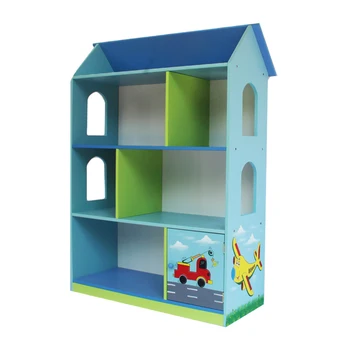 Deluxe Wooden Kids Dolls House Bookcase In Kids Bookshelf