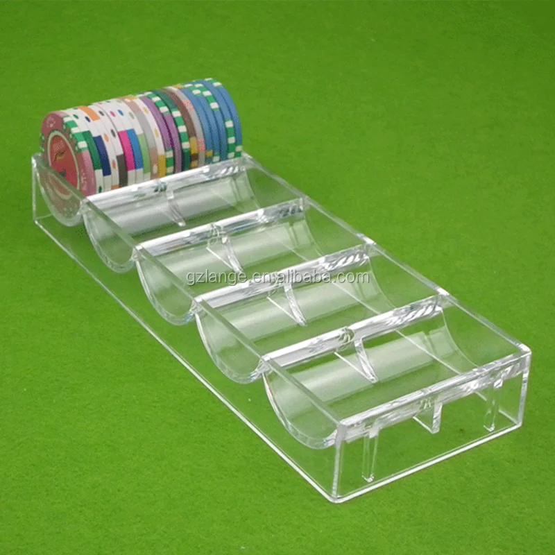 100pcs Capacity Acrylic Poker Chip Floats 40mm Casino Chip Tray With