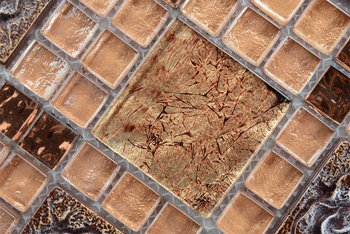 Ml858 neue design schlafzimmer gold blatt muster wand blume mosaik ...