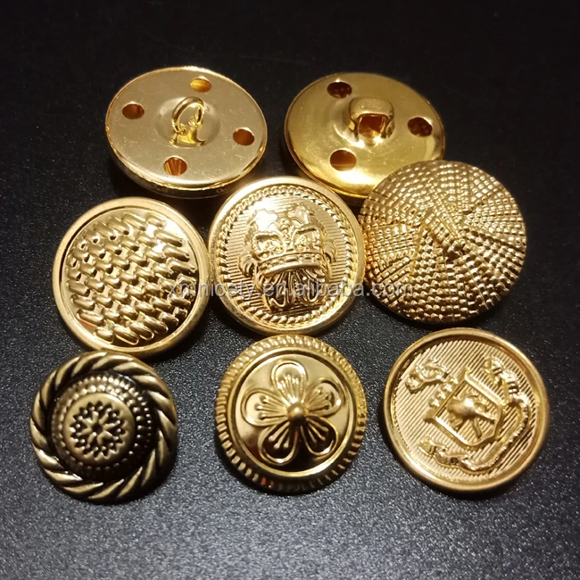 Gold Button Metal Golden Coat Button 