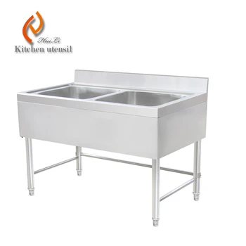 Sus304 Foshan Manufacture Stainless Steel Double Bowl Laundry Sink Cabinet With Bracket Buy Stainless Steel Double Bowl Laundry Sink Cabinet Foshan