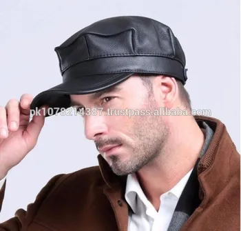 genuine leather cap