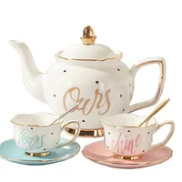 

CTS-025 Pink Flower British Style Fine Bone China Tea Coffee Cup Sets