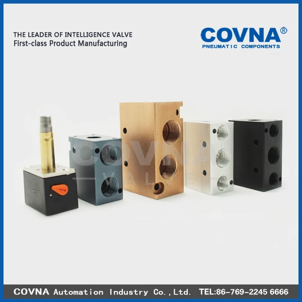 4V210-08 Gas Control Solenoid Valve/ 5-way/ air,gas/ 12V,24V DC or 110V,220V AC /NPT/ PT/ 1/4