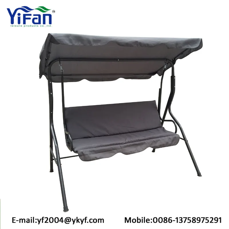 Stainless Steel Iron 3 Seat Patio Swing With Canopy Buy Patio