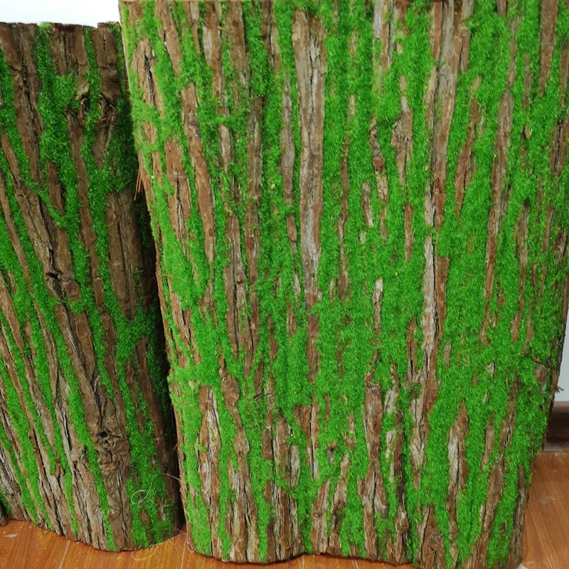 

V-3023 Hot Selling Artificial Tree Bark With Moss For Decoration