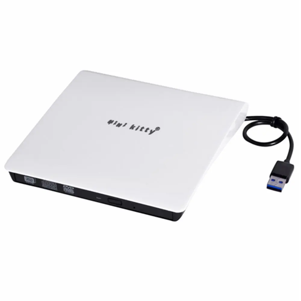 Buy Mini Kitty Usb 3 0 Slim External Cd Dvd Rw Burner Writer Player Hard Drive External Odd Hdd Device For Apple Macbook Air Pro Imac Windows Laptop Pc Not Compatible With Surface White In Cheap
