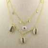CH-ARN0001Newsrrival high quality natural shell/pearl pendant necklace ,fashion manual necklace wholesale
