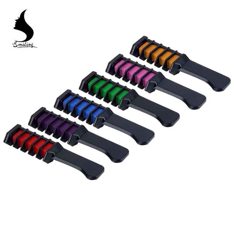 
New Product Temporary Hair Dye Chalk Set Magic Comb Easy Use Disposable Mini Hair Chalk Set Multicolor Chalk Powder 