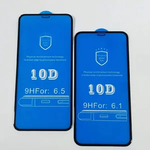 10D Round Edge New Products Full Glue Tempered Glass Screen Protector For IPhone 7/8 plus /Xs max Xr With Retail Package