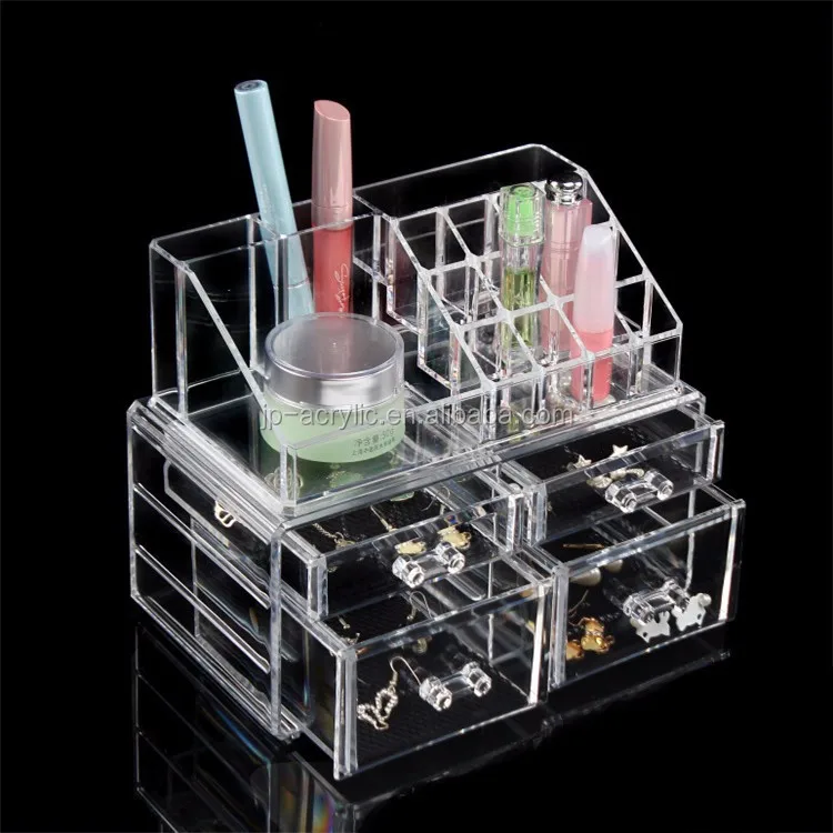 Wholesale Acrylic Crystal Cosmetic Display Box Plastic Makeup Organizer With Drawers Buy