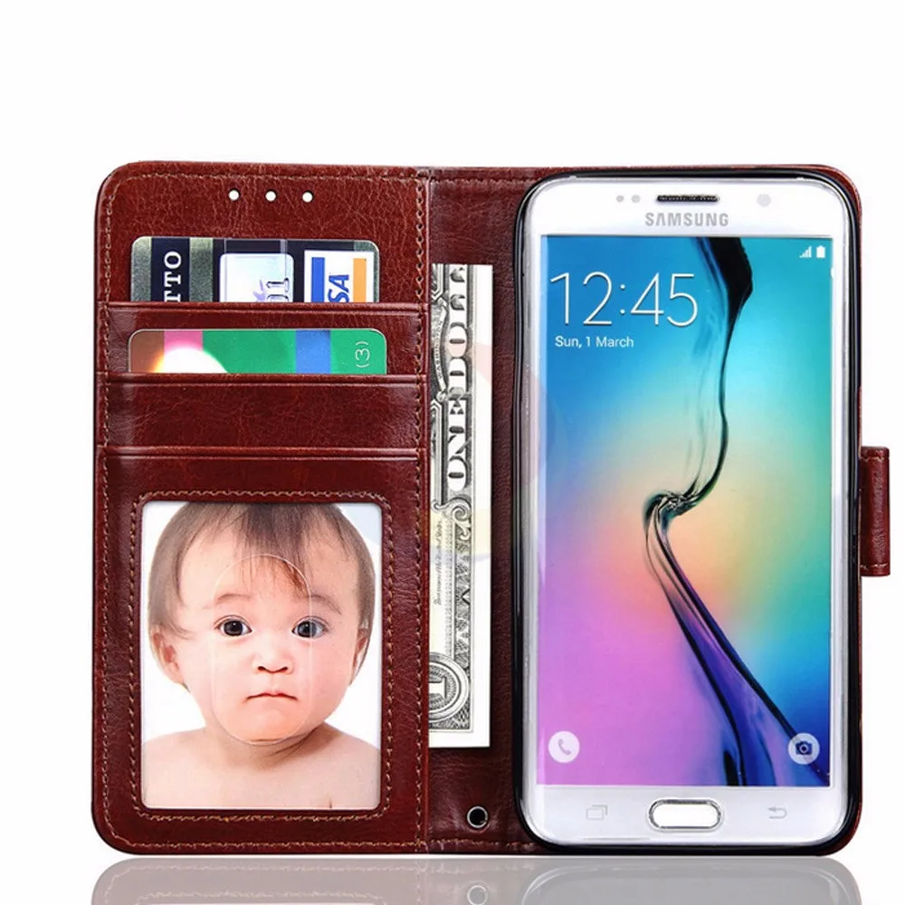 

Can put Picture! PU flip leather case,back cover for Samsung Galaxy S8 new phone with 2 card slots/money pocket