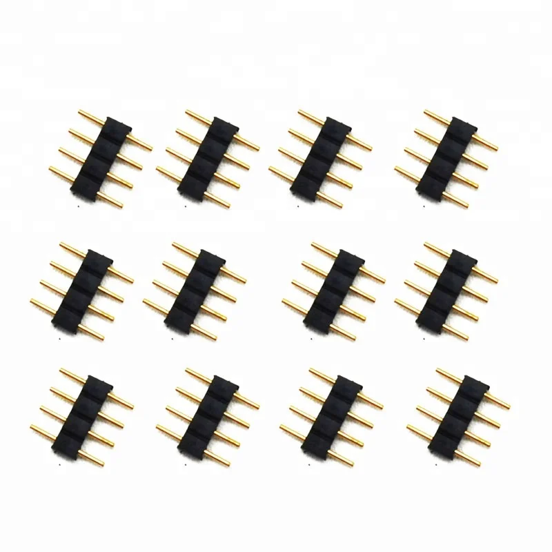 4 pin Connector 10mm 4pin RGB Strip Connector 2 end 4 Pin LED Connector for RGB Strips