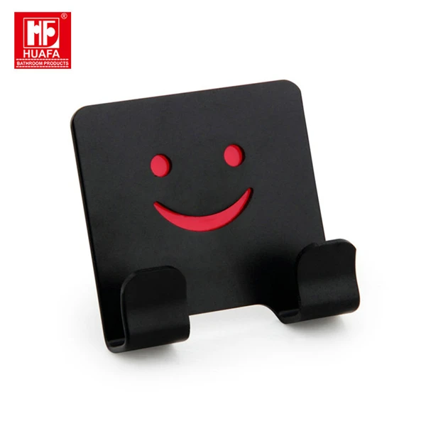 

Colorful Adhesive Cute Smiling Face Aluminum Wall Hooks NO Drilling Clothes Hanger Hooks Towel Hook for Bathroom Kiichen Bedroom