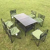 cheap portable plastic folding camping table and chair set outdoor in bulk