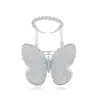 LUOTEEMI Luxury Unique Active Butterfly With Spankling Clear Cubic zirconia Paved Fashion Knuckle Rings For Women