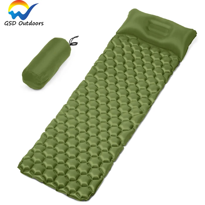 

Portable Ultralight Sleeping Pad Self Inflating Mattress Pad with Pillow Inflatable Compact Sleeping Mat Camping Sleeping pad, Customized color