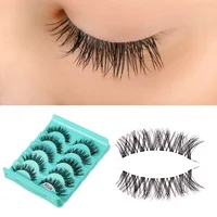 

5 Pairs 3D Faux Mink Hair Soft False Eyelashes Fluffy Wispy Thick Lashes Handmade Soft Eye Makeup Extension Tools