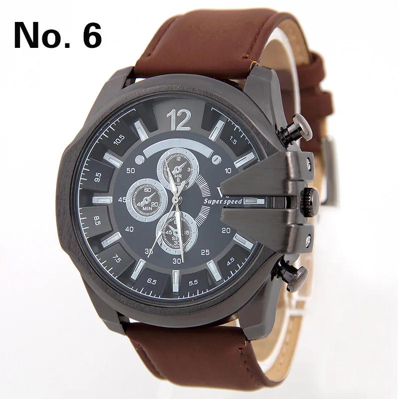

Free shipping 2017 new men luxury brand V6 sport watches military leather watch fashion business quartz watch