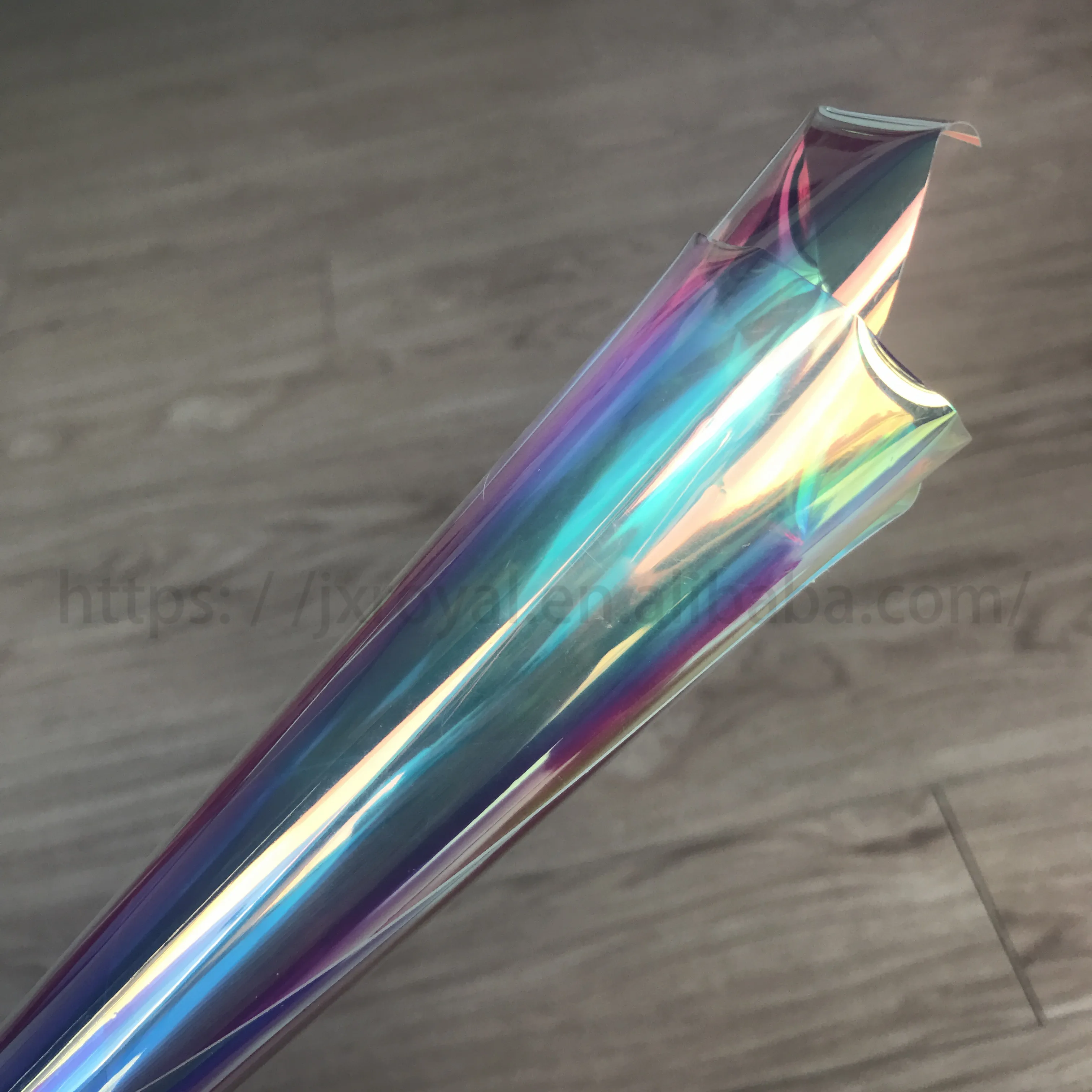 
RG TPU holographic vinyl fabric dichroic Iridescent fabric film for bag 