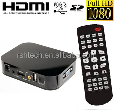

media player with vga output,hd media player 5.1 audio output, full HD media player for advertisement