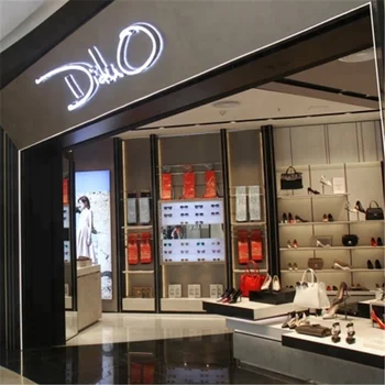 Custom Retail Store Floor Metal Wooden Shoe Display Stand Mdisplay