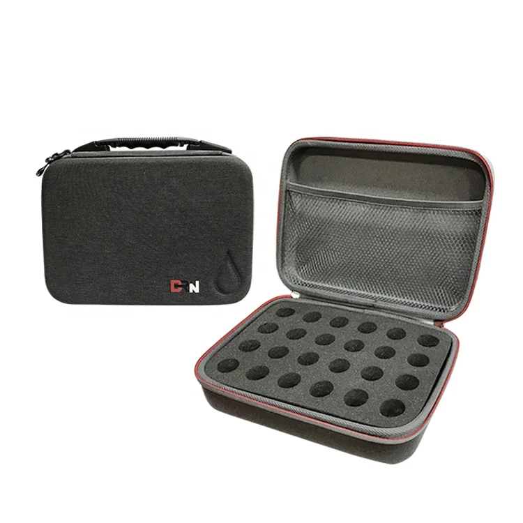 

Logo EVA Essential Oil Case Travel Carrying Bag Cosmetic Case with Haddle, Gray