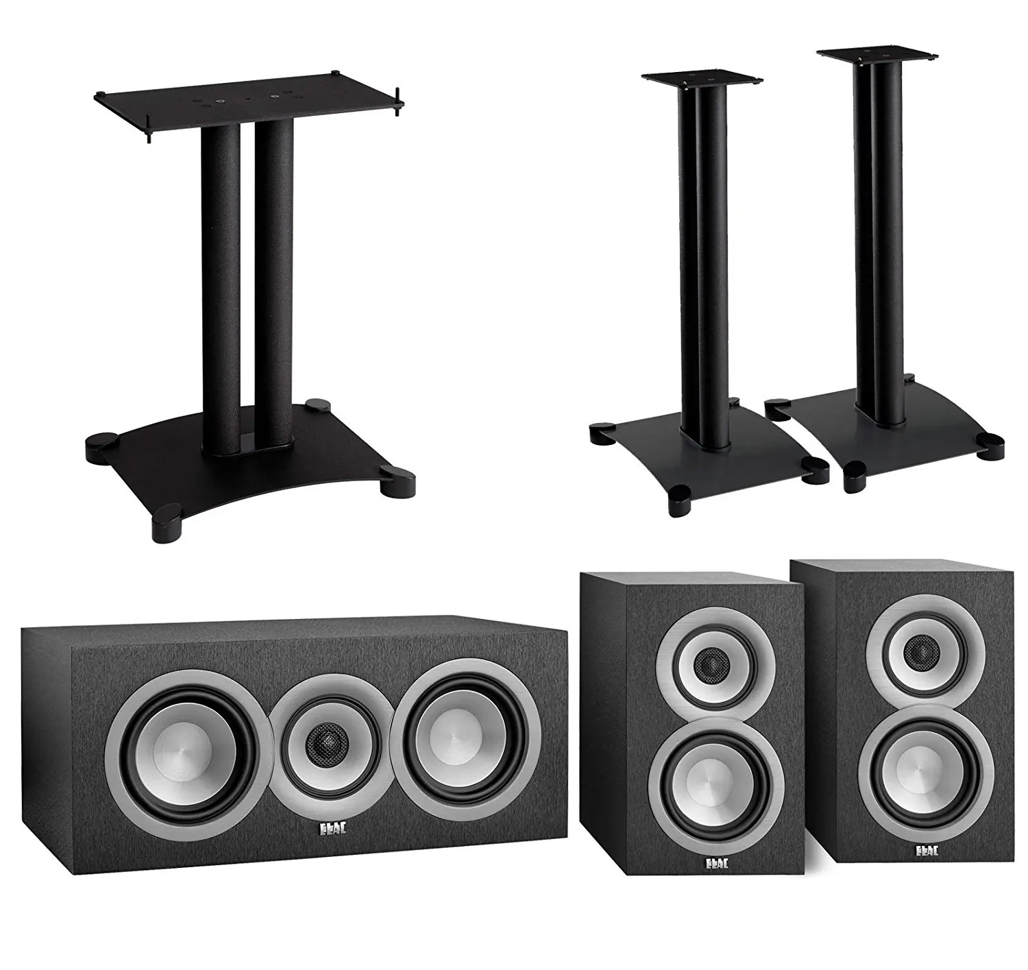 OmniMount GEMINI1B Medium Speaker Stand with 4 Base Plates Musical