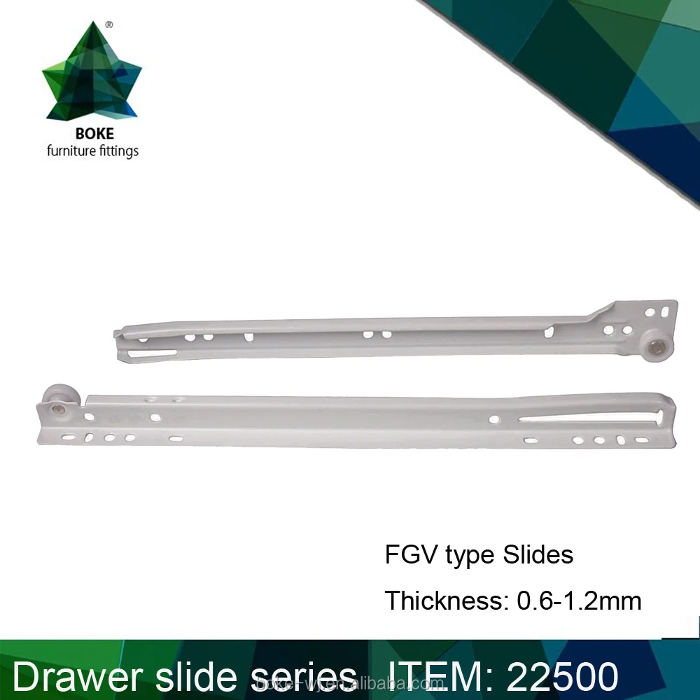 Europe Type Fgv Drawer Slide Roller Powder Coated Drawer Slides