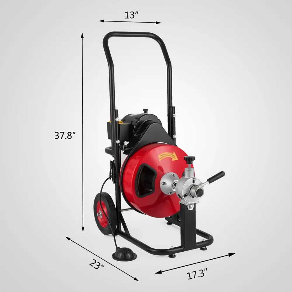 

100 Feet Pipe Drain Cleaner Machine Cleaning