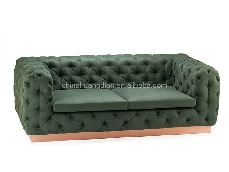Tufted Sofa Design Dark Green Leather Sofa Hds1600 View Modern